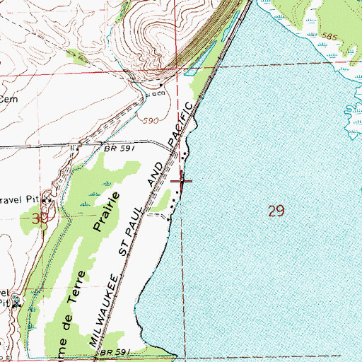 Topographic Map of Walkyns Glen, IA
