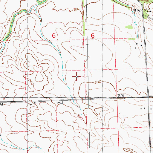 Topographic Map of Cedar, IA