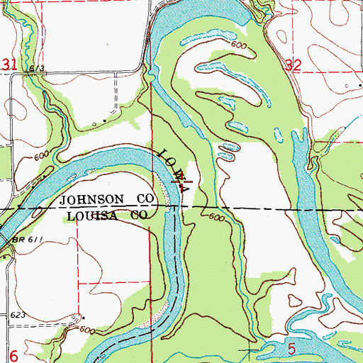 Topographic Map of Shoo Fly (historical), IA