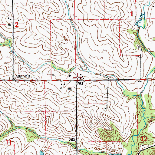 Topographic Map of Danforth (historical), IA