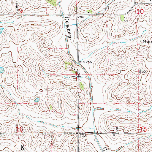 Topographic Map of York Center, IA