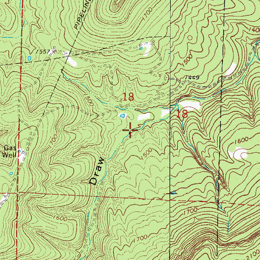 Topographic Map of Big Spring Draw, AR