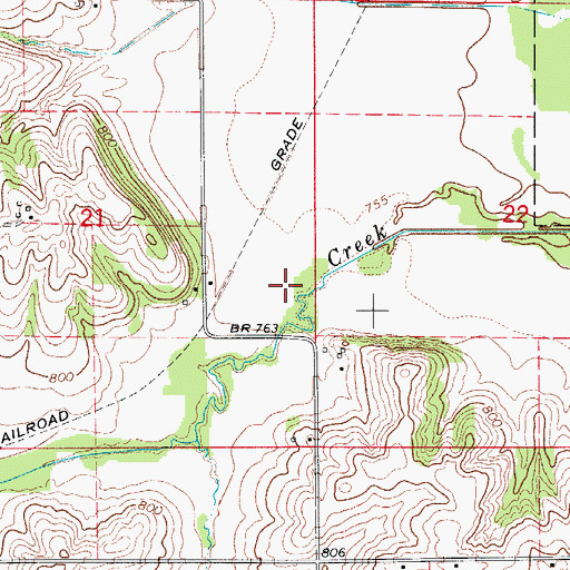 Topographic Map of Franklin, IA
