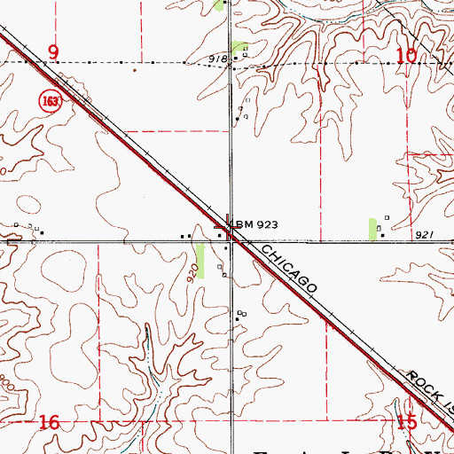 Topographic Map of Fairmont, IA