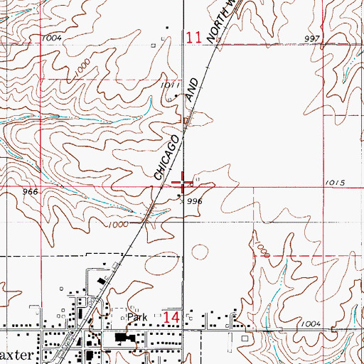 Topographic Map of Dawson, IA