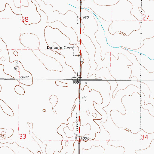 Topographic Map of Palmer, IA