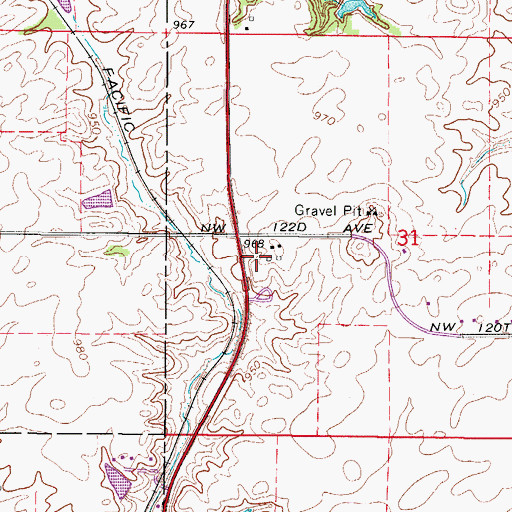 Topographic Map of Hatton, IA