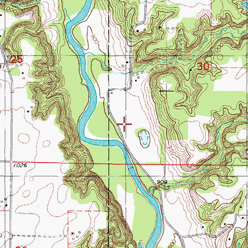 Topographic Map of Pierce Point (historical), IA