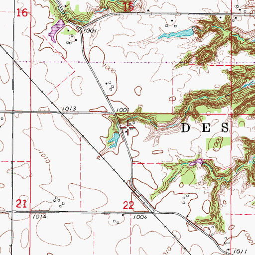 Topographic Map of Snyder, IA