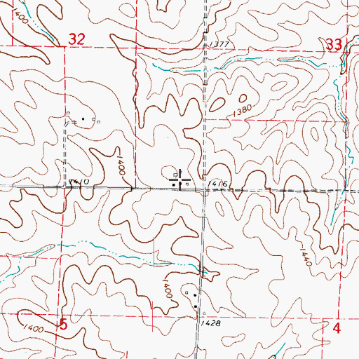 Topographic Map of Nelson, IA