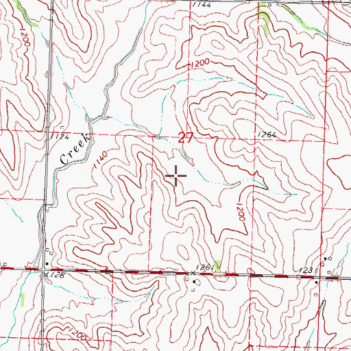 Topographic Map of Biglers Grove, IA