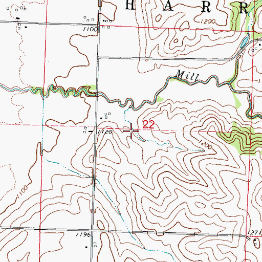 Topographic Map of Olmstead, IA