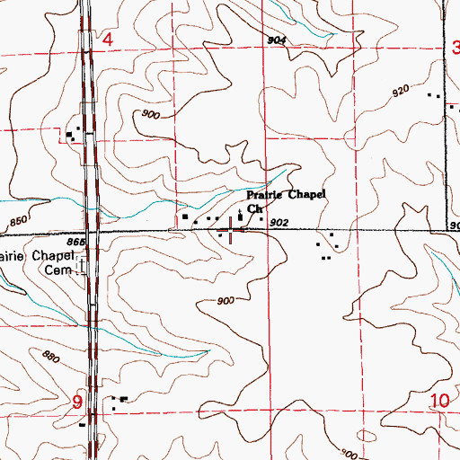 Topographic Map of Rural, IA