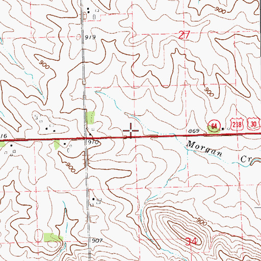 Topographic Map of Robin, IA