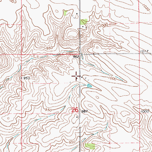 Topographic Map of Homan, IA