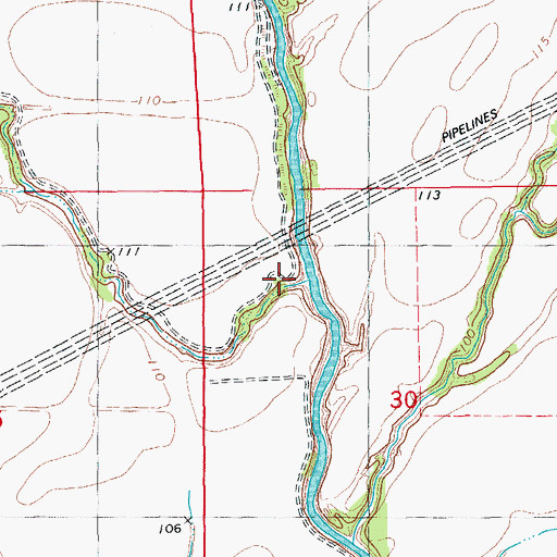 Topographic Map of Bill Young Bayou, AR