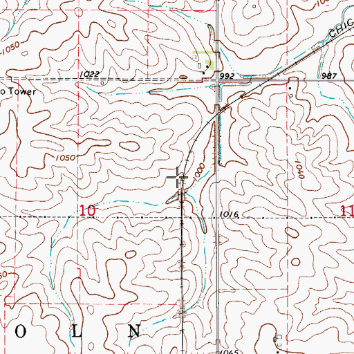 Topographic Map of Berlin (historical), IA