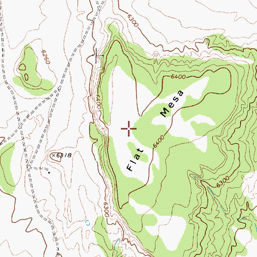 Topographic Map of Flat Mesa, AZ