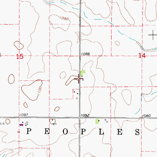 Topographic Map of Prairie Hill, IA