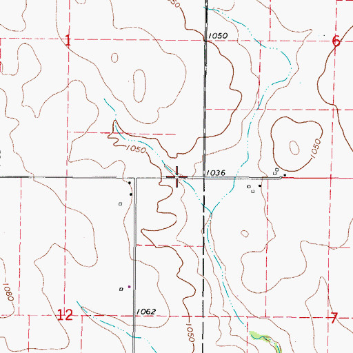Topographic Map of Jehu, IA