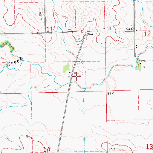 Topographic Map of Hazle Green, IA