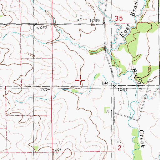 Topographic Map of Castleville (historical), IA