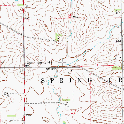 Topographic Map of Enterprise, IA