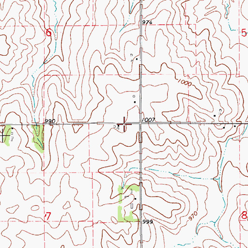 Topographic Map of Taylor Hill, IA