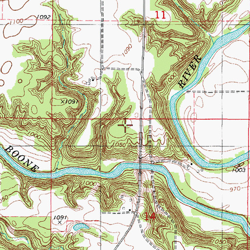 Topographic Map of Tunnel (historical), IA