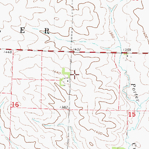 Topographic Map of Wheelers Ranch, IA
