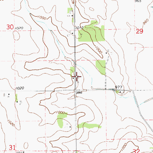 Topographic Map of Key, IA