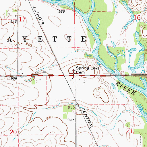 Topographic Map of Spring Lake, IA
