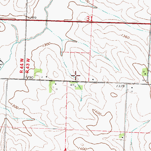 Topographic Map of Wolf Dale, IA