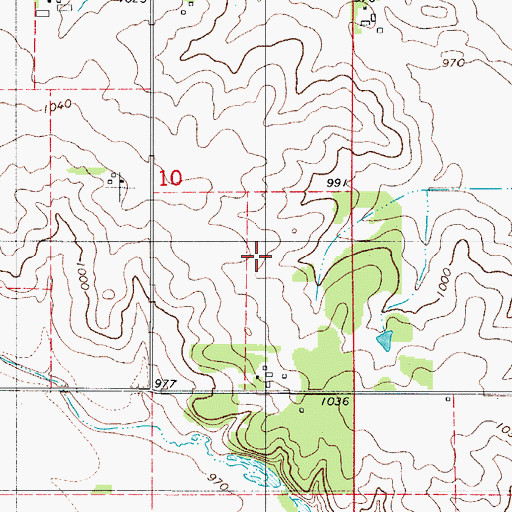 Topographic Map of Butler, IA