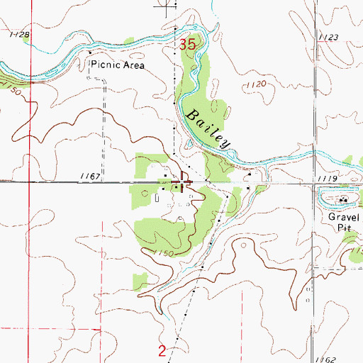 Topographic Map of Shobes Grove, IA
