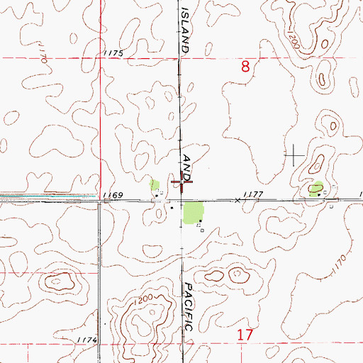 Topographic Map of Lena, IA