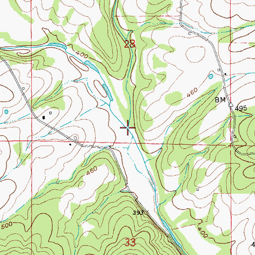 Topographic Map of Birchfield Branch, AR