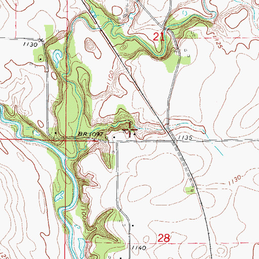 Topographic Map of Thrall, IA