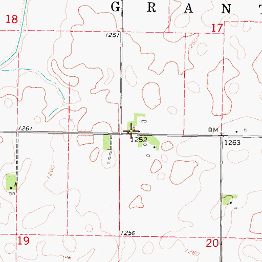 Topographic Map of Shirley, IA