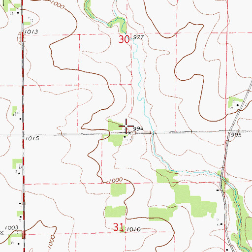 Topographic Map of Penn, IA