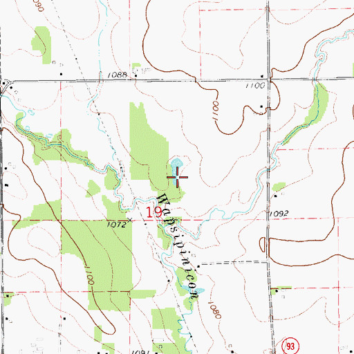 Topographic Map of Wilsons Creek (historical), IA