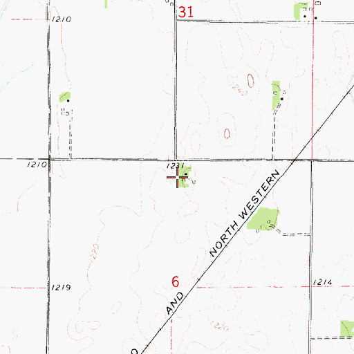 Topographic Map of Madison, IA