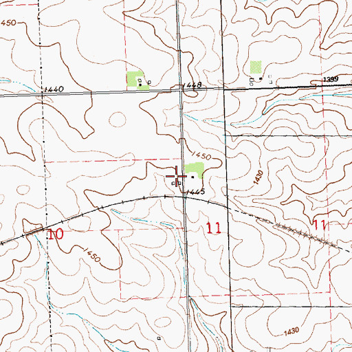 Topographic Map of Oshkosh, IA