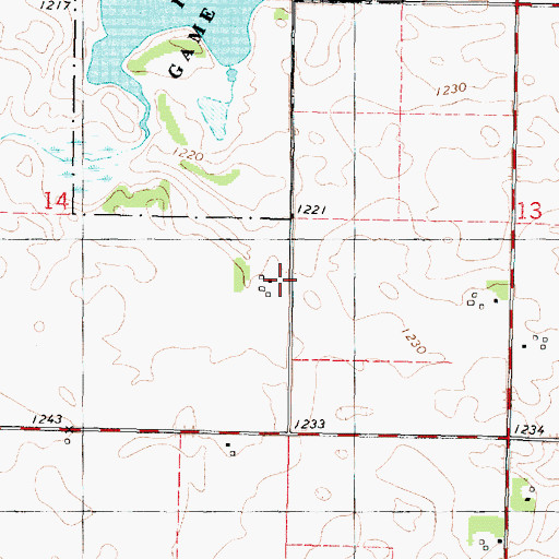 Topographic Map of Iowa Lake (historical), IA