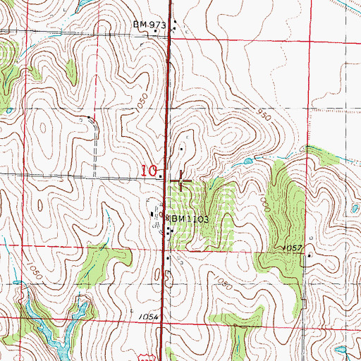 Topographic Map of Austin, IA