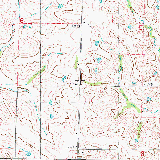 Topographic Map of Silver Street (historical), IA