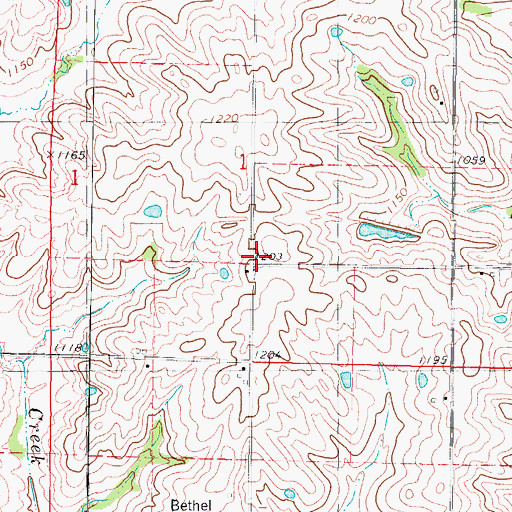 Topographic Map of Goshen (historical), IA