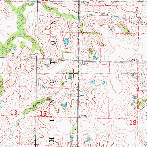Topographic Map of Prairie View, IA