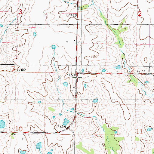 Topographic Map of Bloomington, IA
