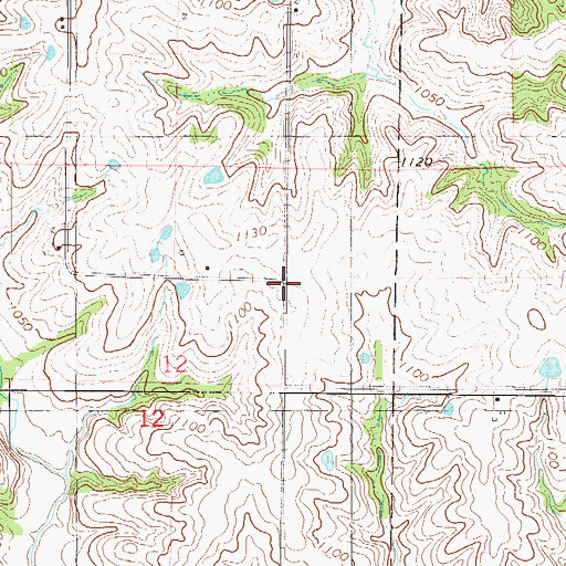 Topographic Map of Green Valley (historical), IA